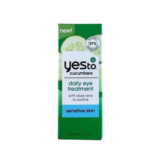 Yes To Cucumbers Daily Eye Treatment 0.5 Fl Oz Sensitive Skin Aloe Vera Soothe - Picture 1 of 5